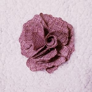 ❗MUST BE BUNDLED❗Purple Burlap Flower for Hair or wear as a Brooch.